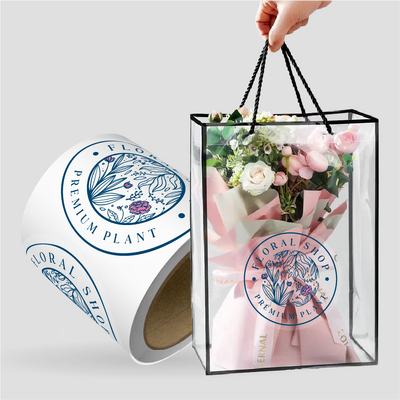 Custom Printed 110mm Clear Circle Labels - 500 Labels supplied on a Roll