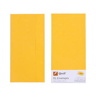 Yellow DL Envelopes - Pack of 25 - 80gsm by Quill