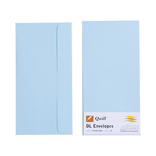 Light Blue DL Envelopes - Pack of 25 - 80gsm by Quill