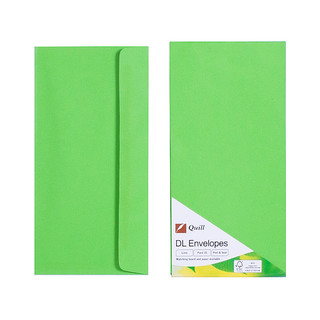 Lime Green DL Envelopes - Pack of 25 - 80gsm by Quill