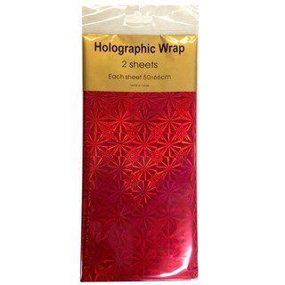 Holographic Foil Wrap - 2 Sheet - Red