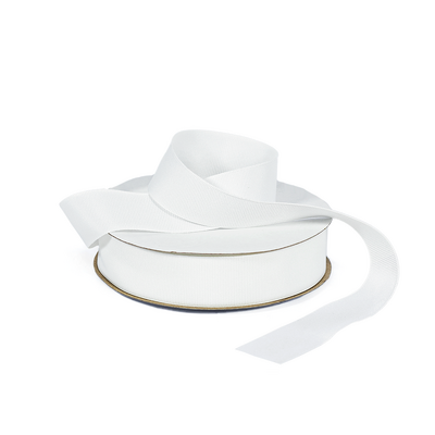 Grosgrain Ribbon  - 25mm x 25m - White