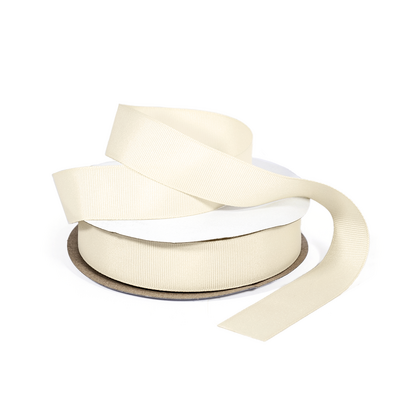 Grosgrain Ribbon - 25mm x 25m - Ivory