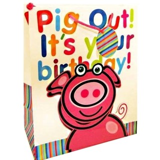 Gift Bags 'Pig Out' Pig - Medium