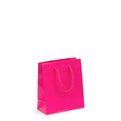 Gift Carry Bags - Glossy Hot Pink - Small/Medium