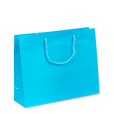 Gift Carry Bags - Glossy Turquoise Blue - Boutique