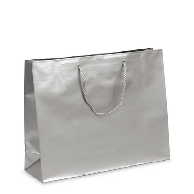 Gift Carry Bags - Glossy Silver - Boutique