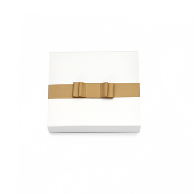 Small Grosgrain Hamper Bows - 2 Loop Bow with 24cm Wide Band - Old Gold