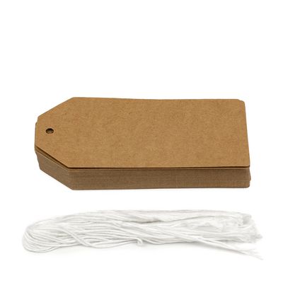 Gift Tags - 5x11cm - 50pk - Kraft Brown