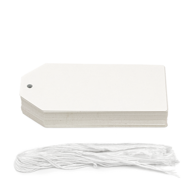 Gift Tags - 5x11cm - 50pk - White