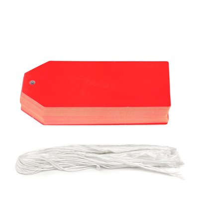 Gift Tags - 5x11cm - 50pk - Bright Red