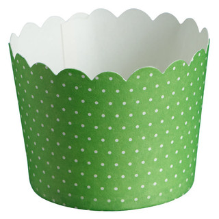 Paper Baking Cups - 24pcs - Dots - Green