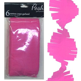 Crepe Paper Garland Decoration - Light Pink -  8.5cm x 6 Metres 