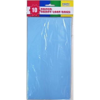 10 x Party Paper Loot Bags - Light Blue