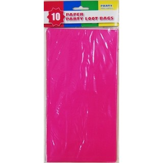10 x Party Paper Loot Bags - Hot Pink