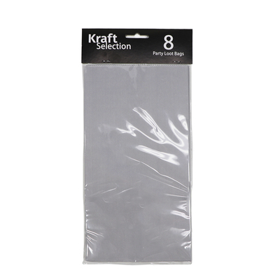 8 x Coloured Paper Bags - Grey