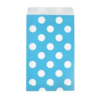 Paper Treat Bags - 12pcs - Dots - Blue