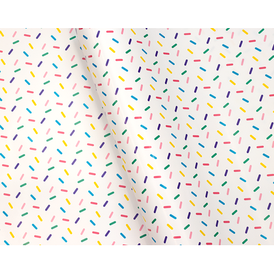 Wrapping Paper - 500mm x 60M - Sprinkles on White