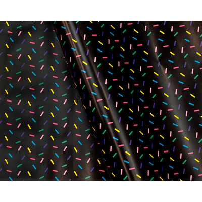 Wrapping Paper - 500mm x 60M - Sprinkles on Black