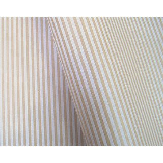 Wrapping Paper - 500mm x 60M - Kraft Brown with White Stripes