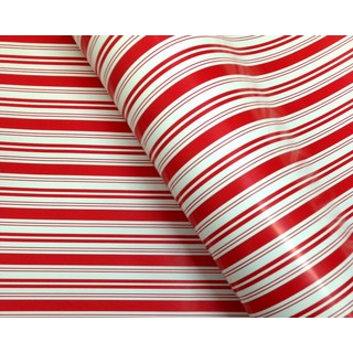 Wrapping Paper - 500mm x 60M - Red White Stripes