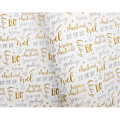 Christmas Wrapping Paper - 500mm x 60M - Christmas Greetings
