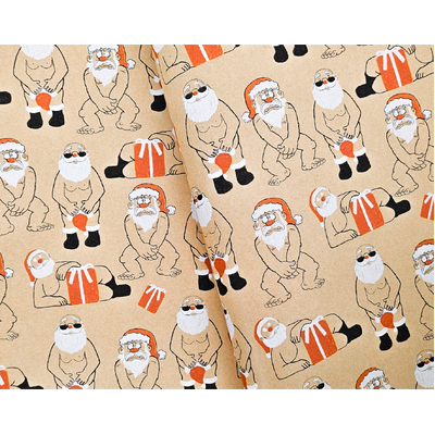 Christmas Wrapping Paper - 500mm x 60M - Cheeky Santa