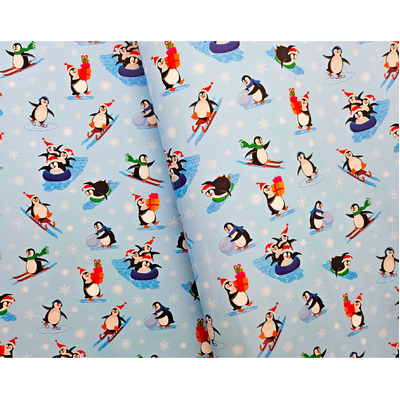 Christmas Wrapping Paper - 500mm x 60M - Penguins