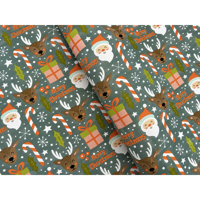 Christmas Wrapping Paper - 500mm x 60M - Reindeer