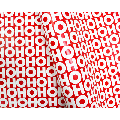 Wrapping Paper - 500mm x 60M - Christmas Wrapping Paper - Ho Ho Ho!