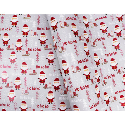 Wrapping Paper - 500mm x 60M - Christmas Wrapping Paper - Santa Ho Ho Ho