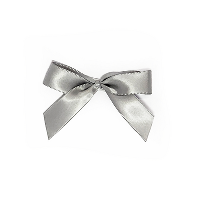 Satin Gift Bows - 7cm - Silver