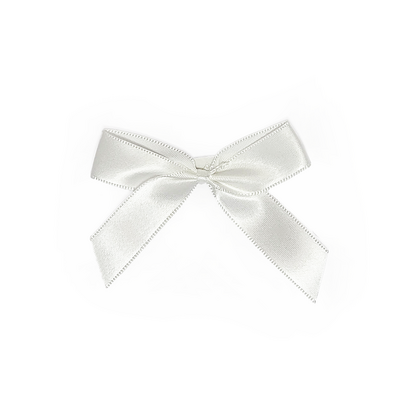 Satin Gift Bows - 7cm - White