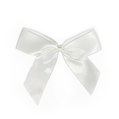 Satin Gift Bows - 10cm - White
