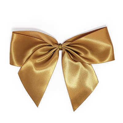 Satin Gift Bows - 12cm - Antique Gold