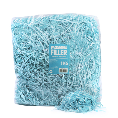 Shredded Paper Shreds Filler - 1KG - Light Blue