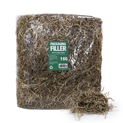 Shredded Paper Shreds Filler - 1KG - Kraft Natural