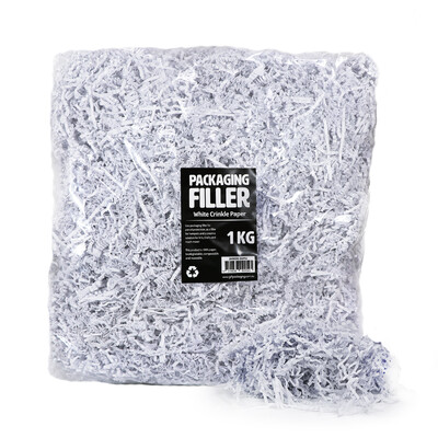 Shredded Paper Shreds Filler - 1KG - White