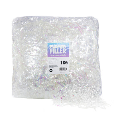 Shredded Cello Shreds Filler - 1KG - Clear & Iridescent Pearl