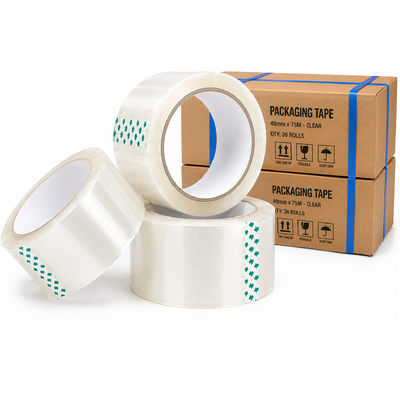 Clear Packaging Tape — 48mm x 75m | Carton of 72 Rolls