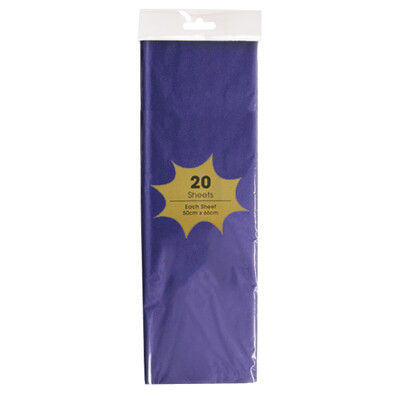 Tissue Paper - 20 Sheets - Dark Purple
