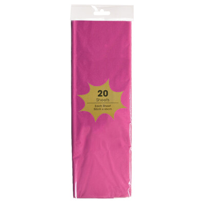 Tissue Paper - 20 Sheets - Hot Pink