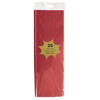 Tissue Paper - 20 Sheets - Red