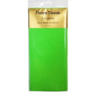 Tissue Paper Fluoro Neon - 3 sheet - Green