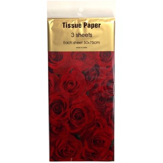 Tissue Paper Printed - 3 sheet - Floral Roses