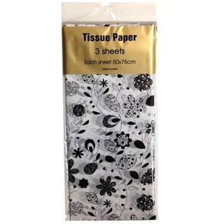 Tissue Paper Printed - 3 sheet - Retro Floral