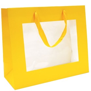 Window Gift Bag - Medium/Large Boutique Matt Finish - Yellow