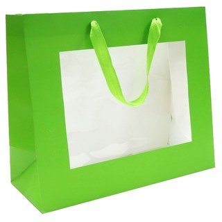 Window Gift Bag - Medium/Large Boutique Matt Finish - Green